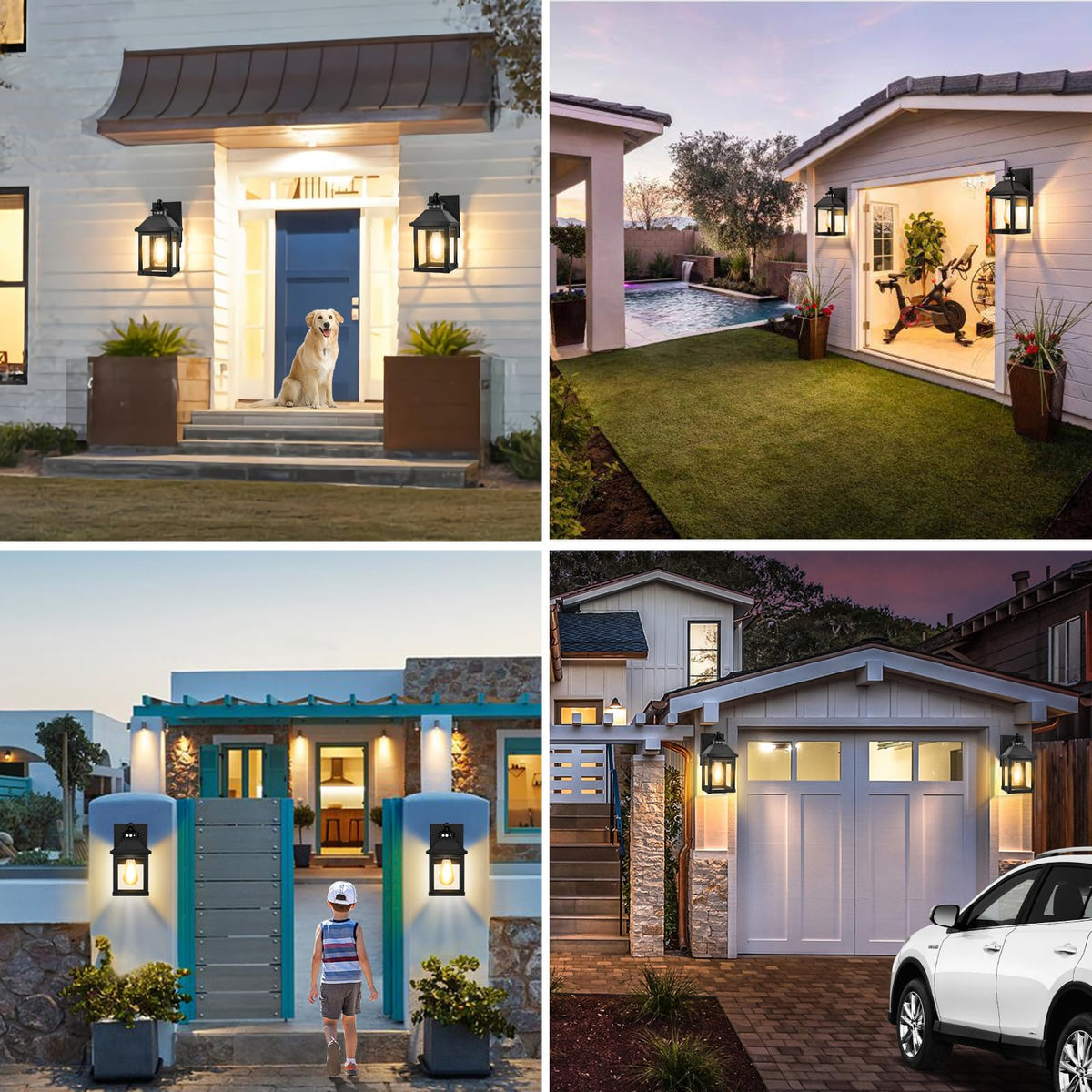 Solar Porch Lights Outdoor Dusk to Dawn with Motion Sensor T534