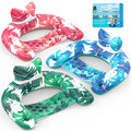 Inflatable Pool Float Chairs with Cupholders & Handles, 3 Pack Y69130