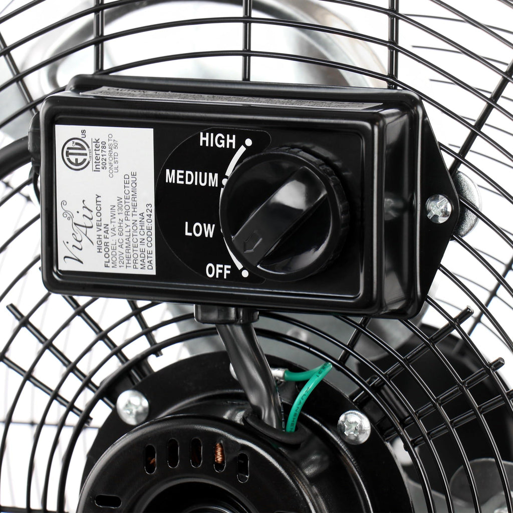 20 Inch Tilting High Velocity 3 Speed Metal Floor Fan Z603
