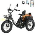 750W Folding Fat Tire Electric Tricycle with Basket W507385
