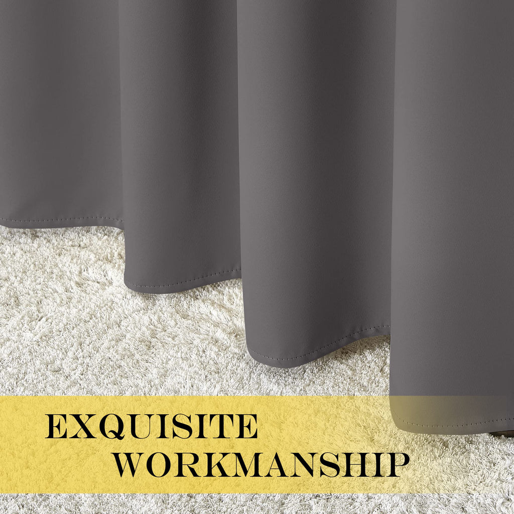 Grey Blackout Curtains 84 inch 1 Panel O73215