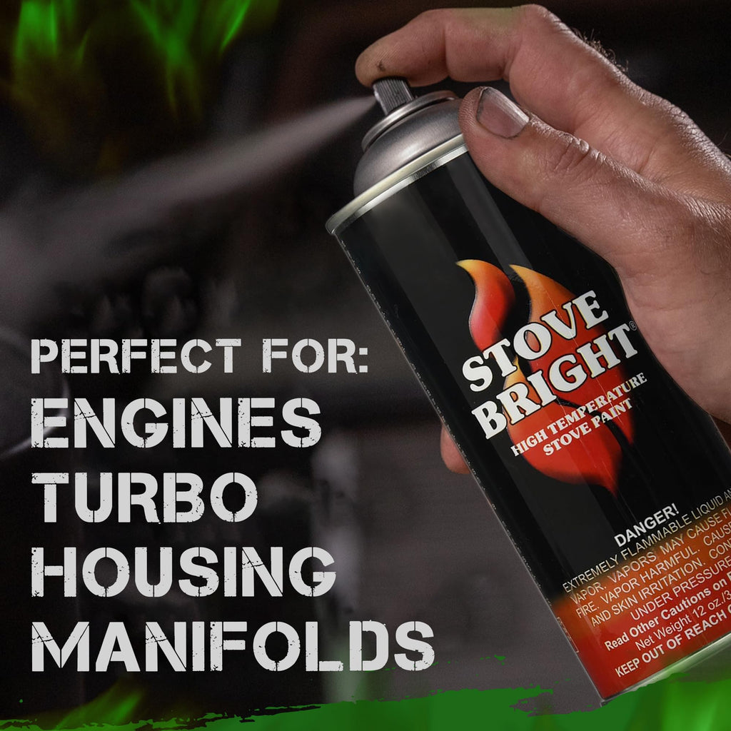 High Temp Satin Spray Paint for Metal, Forest Green, 12 Oz F679