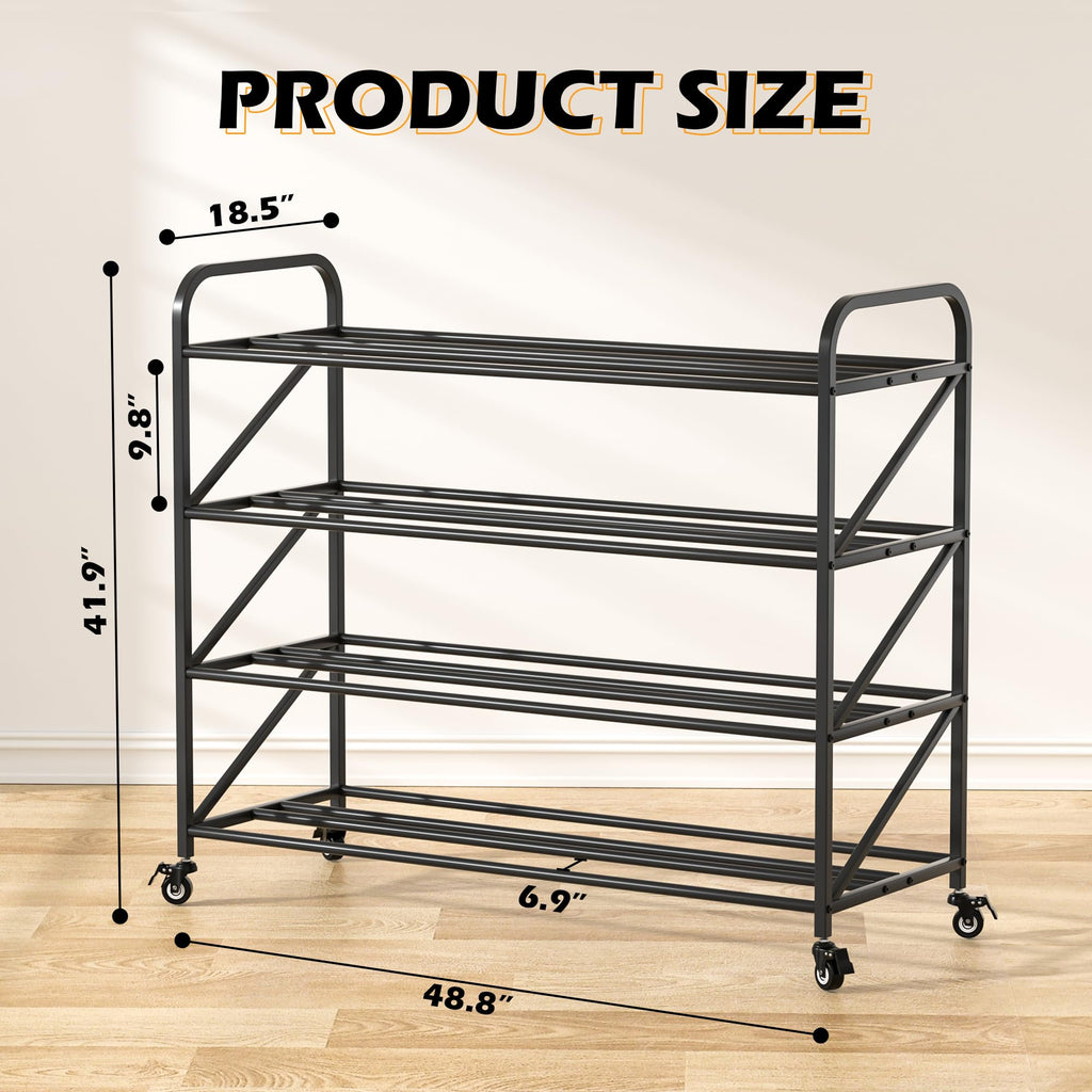 4-Tier 40-Ball Basketball Rack with Wheels E7254