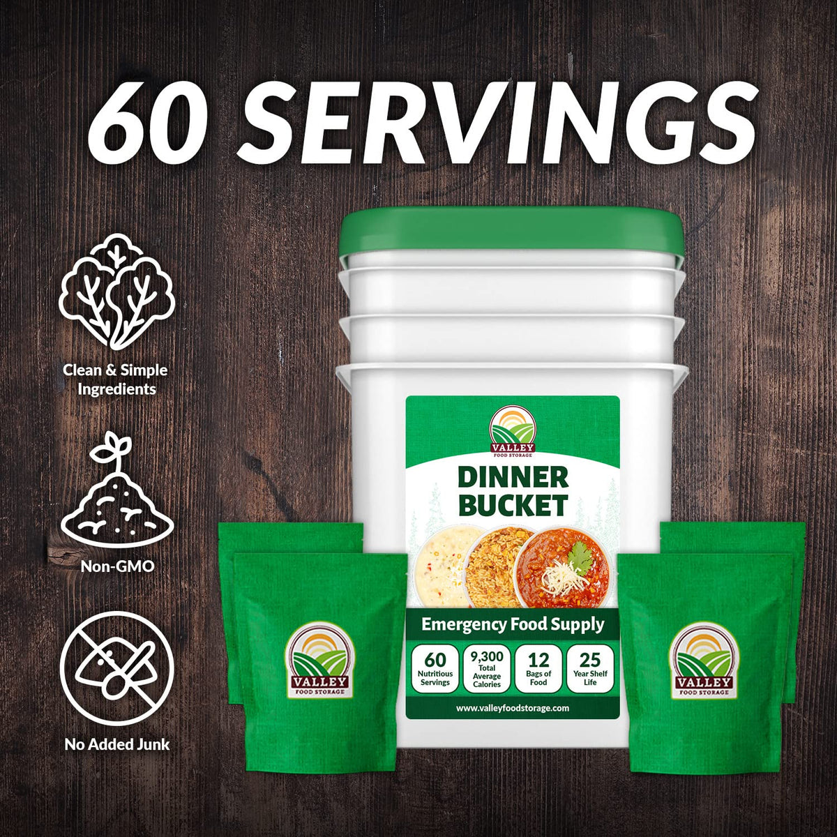 60 Serving Emergency Food Supply Bucket G7209