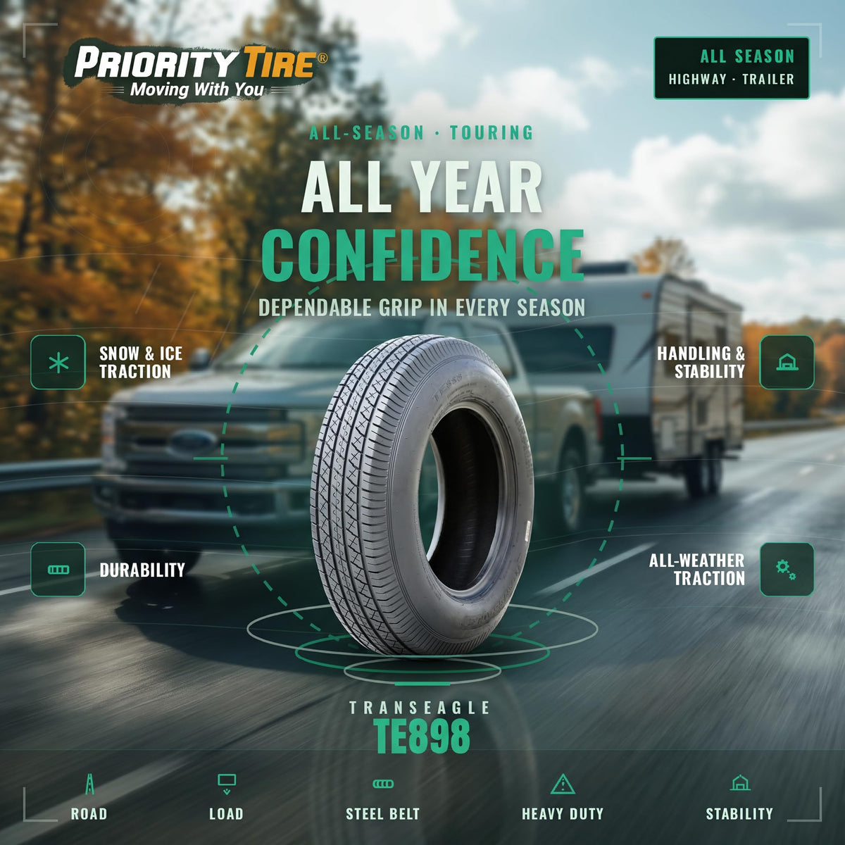 All Season 80L 6 Ply Trailer Bias Tire L6767