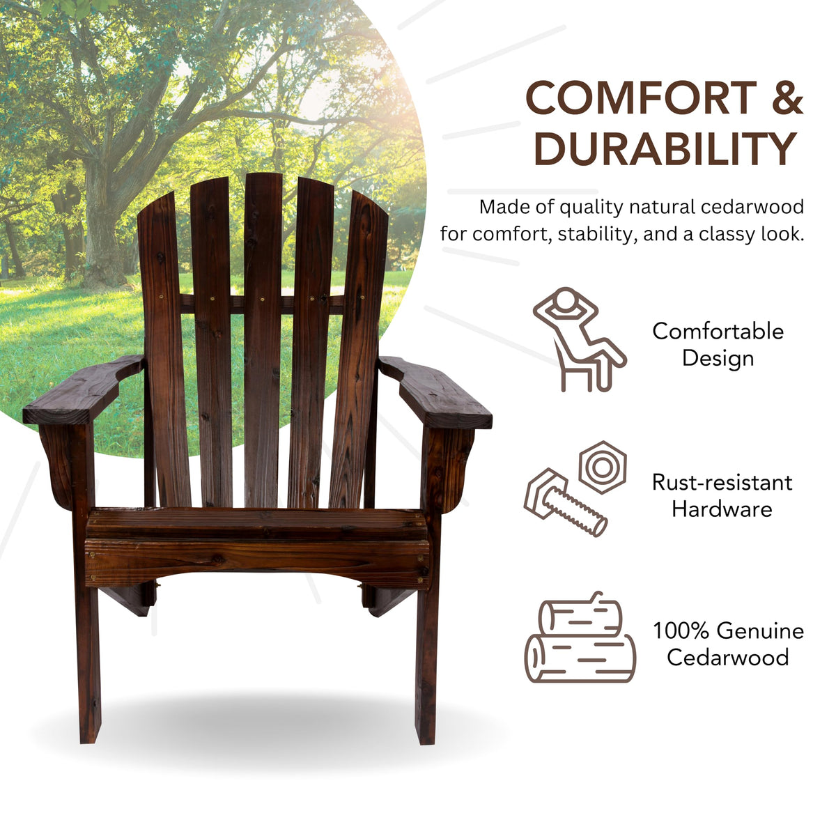 Wooden Adirondack Chair L164