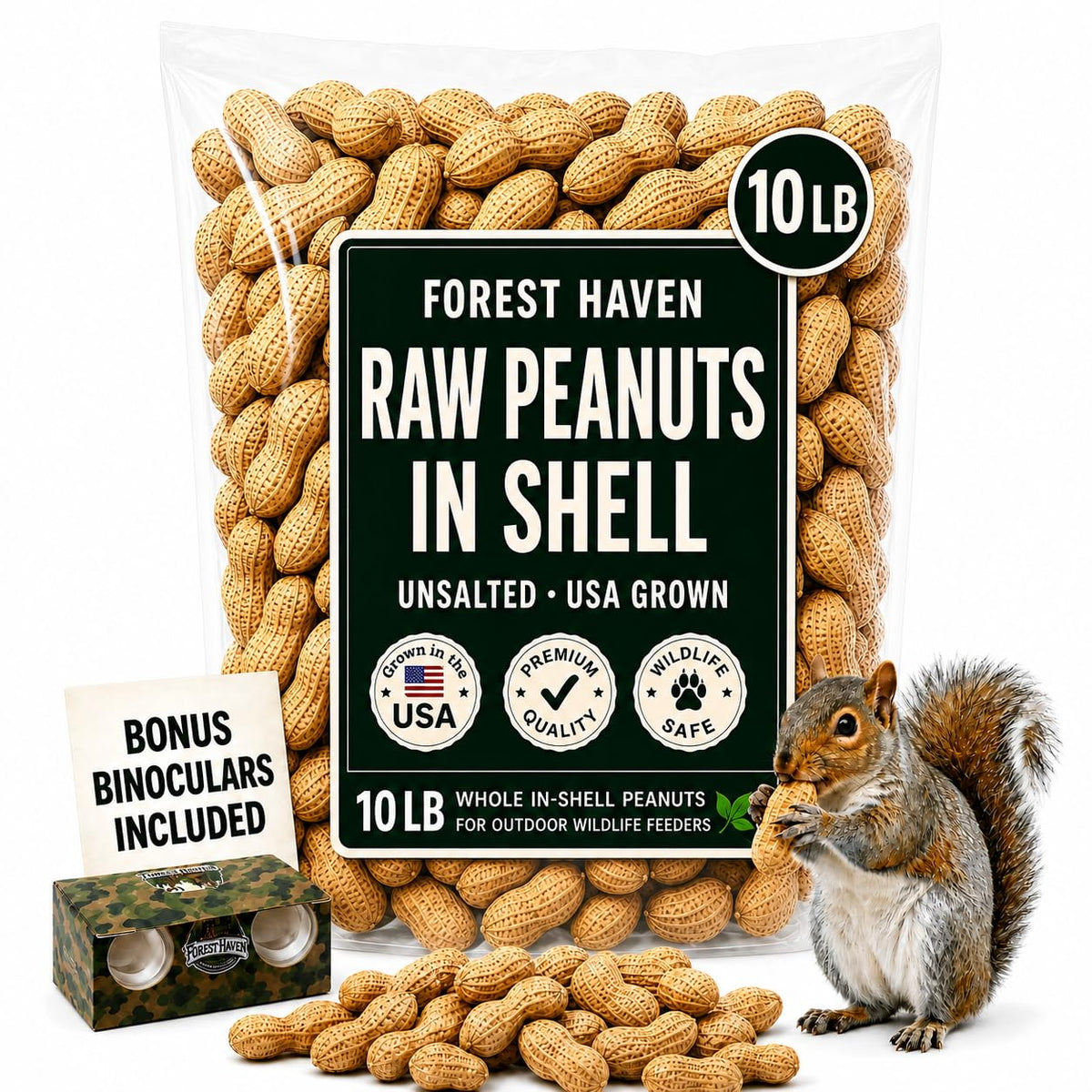 Raw Unsalted Peanuts in Shell 10LB Wildlife Food T387