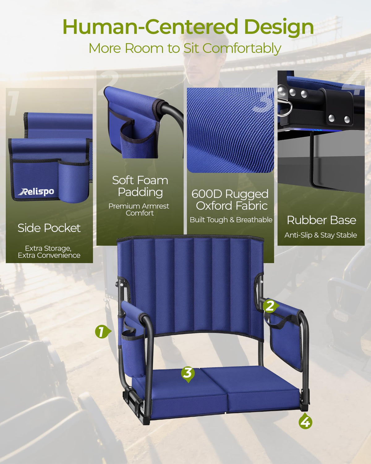 Stadium Seats with Back Support H64585