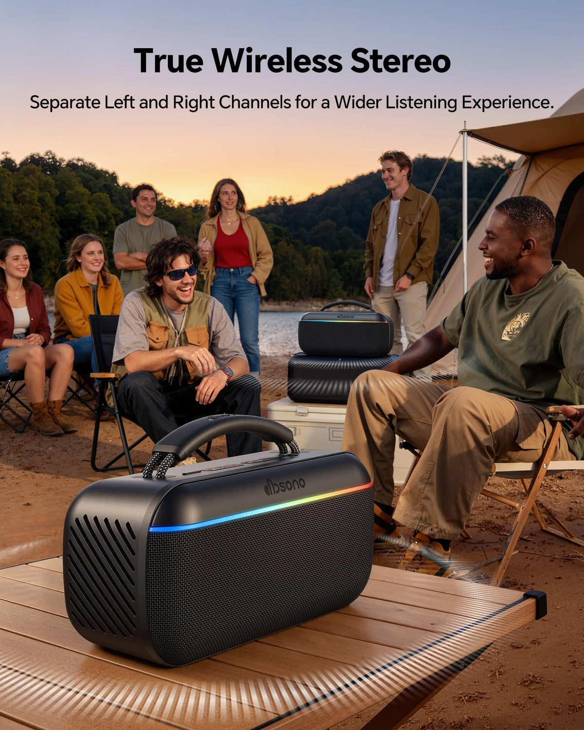Bluetooth Speaker Portable Wireless, 100W Peak, Bluetooth 6.0, Black R63932