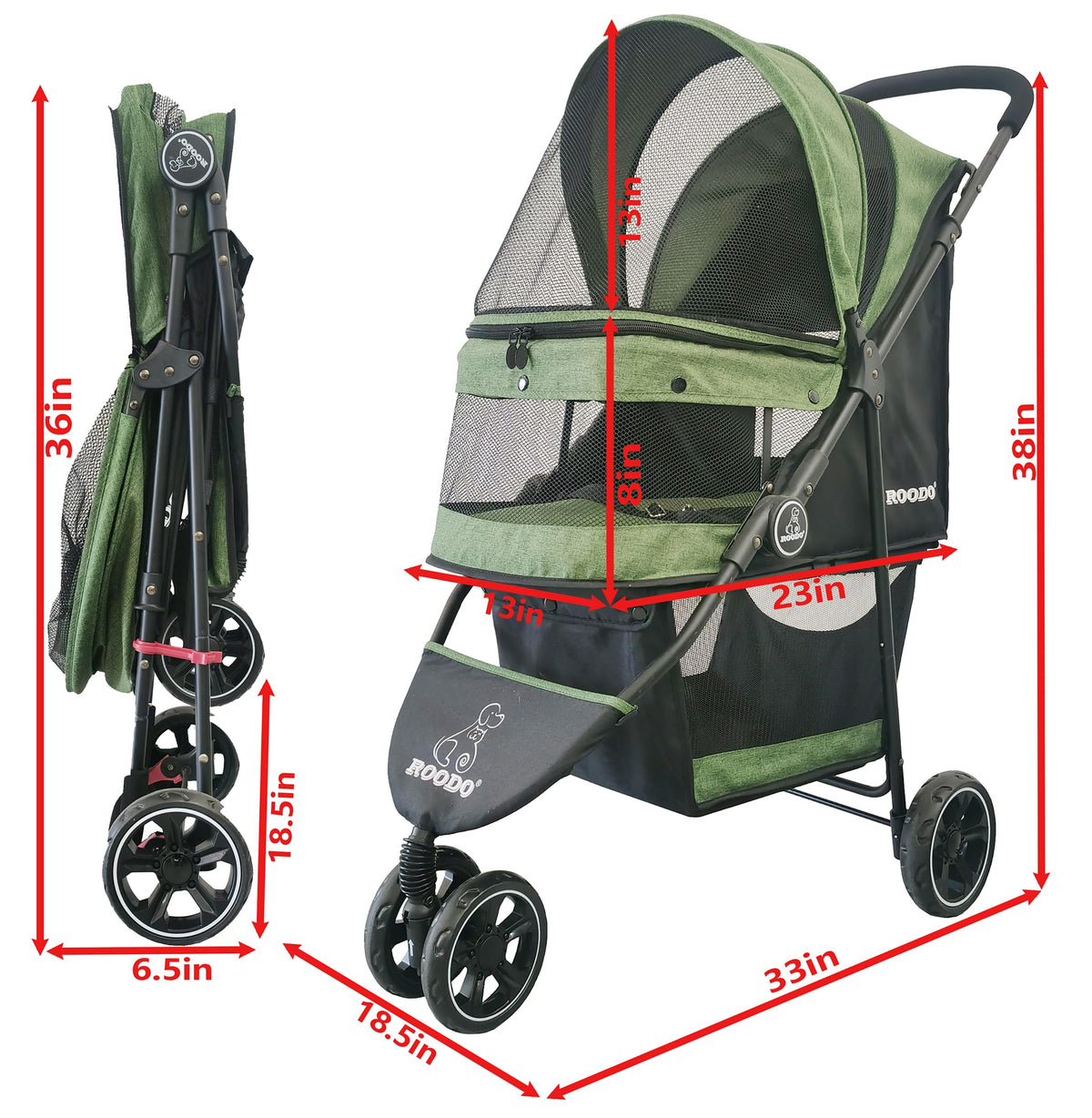 3 Wheel Foldable Pet Stroller N125