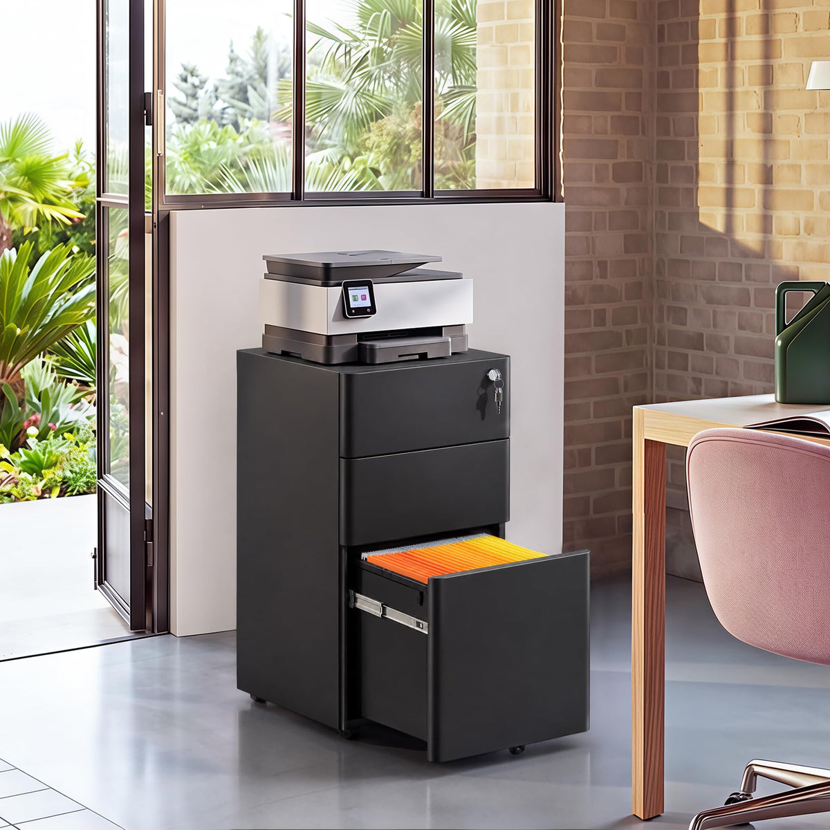 3 Drawer Mobile File Cabinet M6177