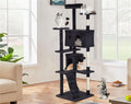 70 Inch Dark Grey Cat Tree Tower with Scratching Post G4687