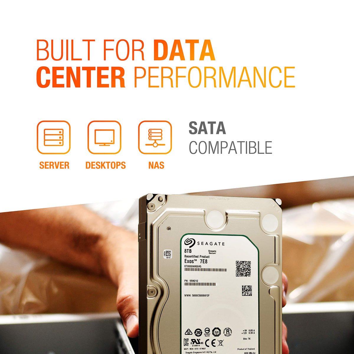 8TB 7200 RPM SATA 3.5-Inch Enterprise Hard Disk Drive O8455