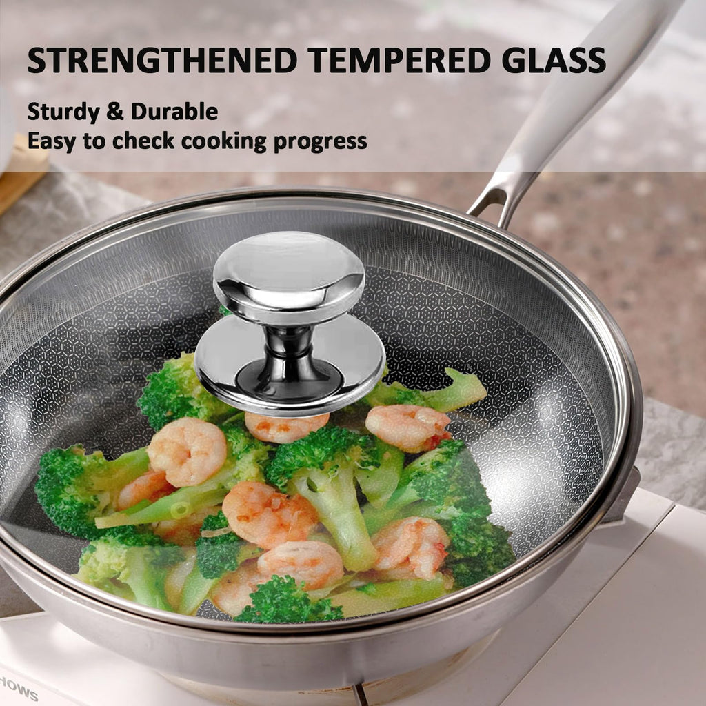 Glass Lids for Frying Pans, Pots, Cast Iron Pans J793510