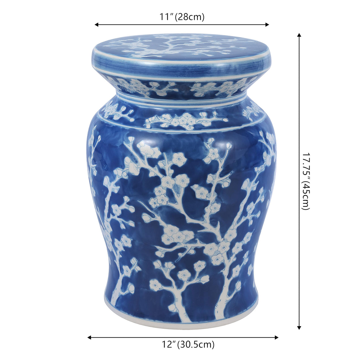 Ceramic Garden Stool 18" Side Table A16312