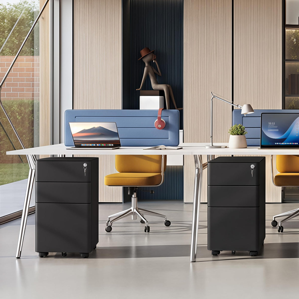 3 Drawer Mobile File Cabinet M6177