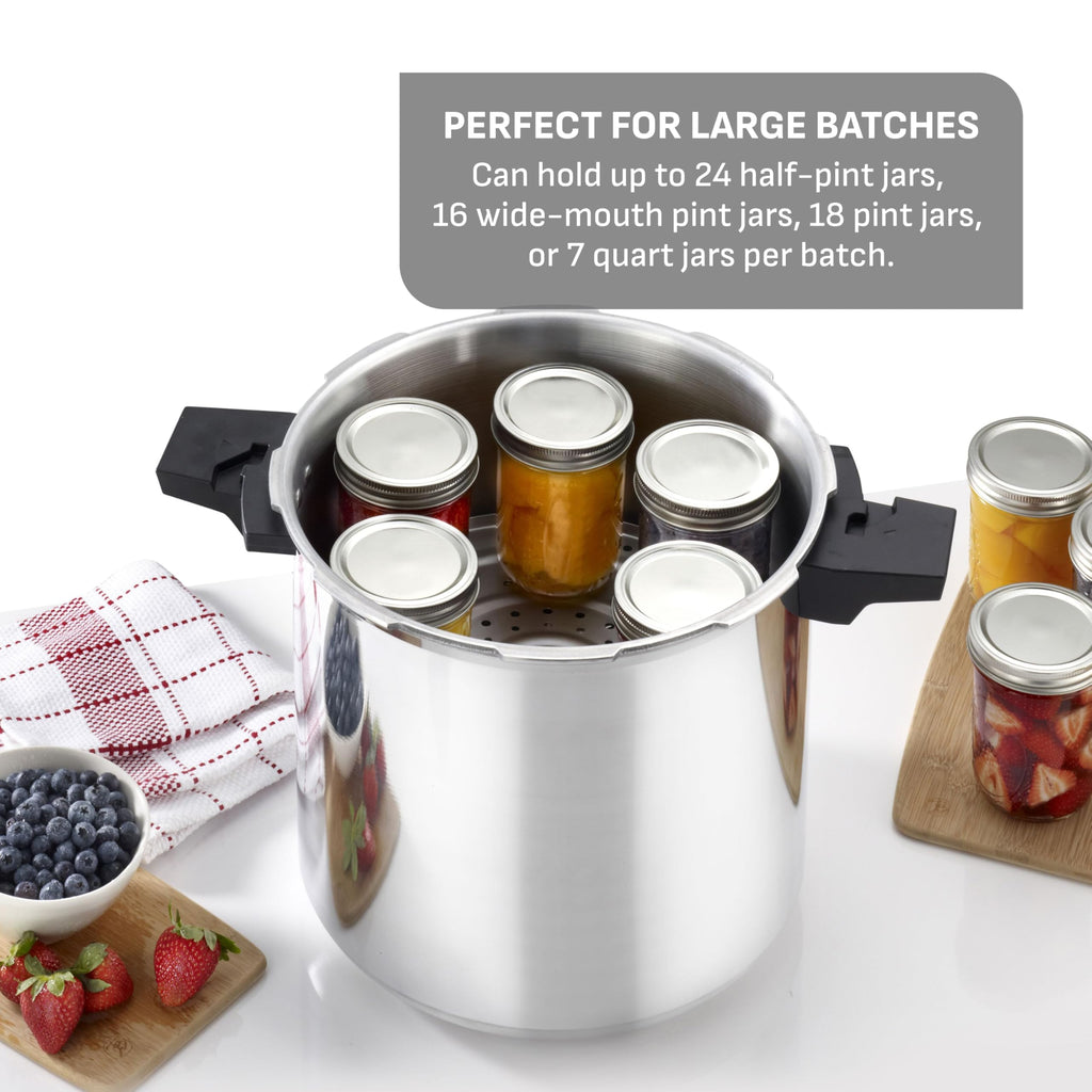 22-Quart Aluminum Pressure Canner with Racks T39079