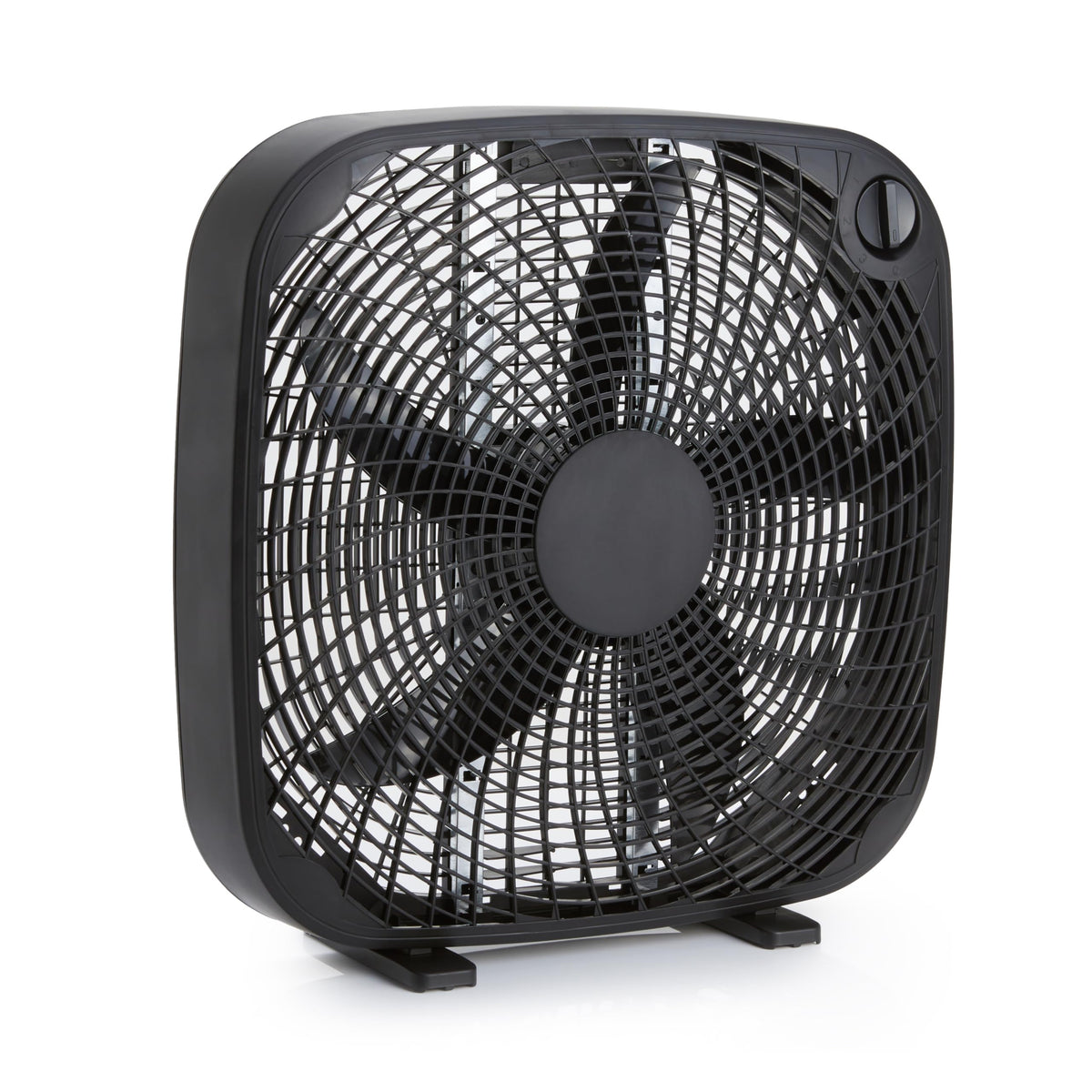 Black 20-Inch 3-Speed Box Fan with Carry Handle I195