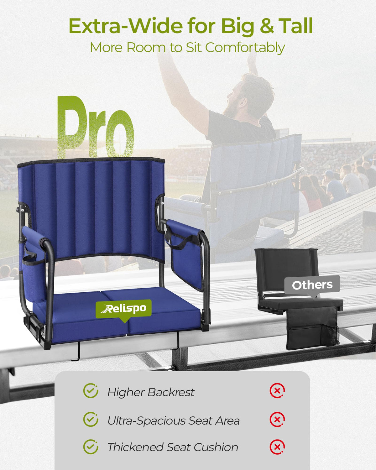 Stadium Seats with Back Support H64585