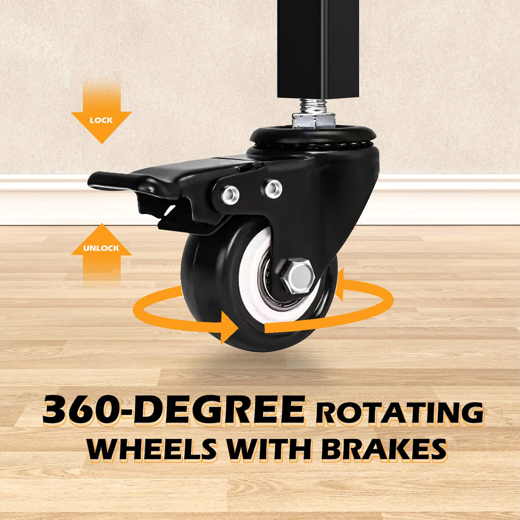4-Tier 40-Ball Basketball Rack with Wheels E7254