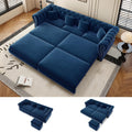 Blue Velvet Pull Out Sleeper Sofa Bed Z5027