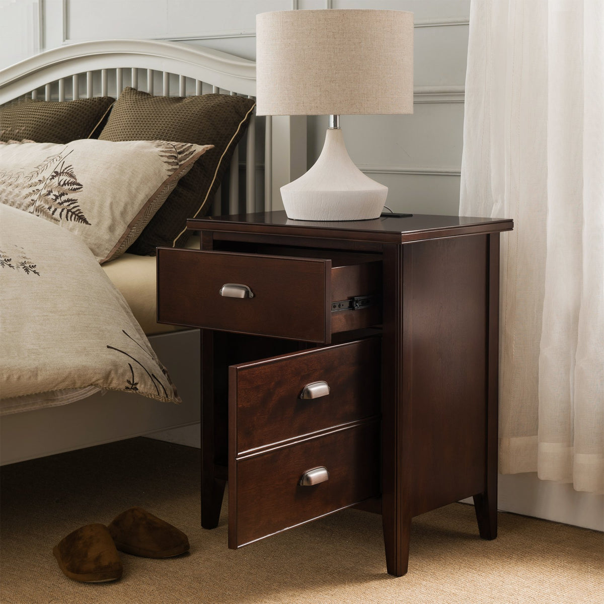 Chocolate Cherry Nightstand Side Table R403