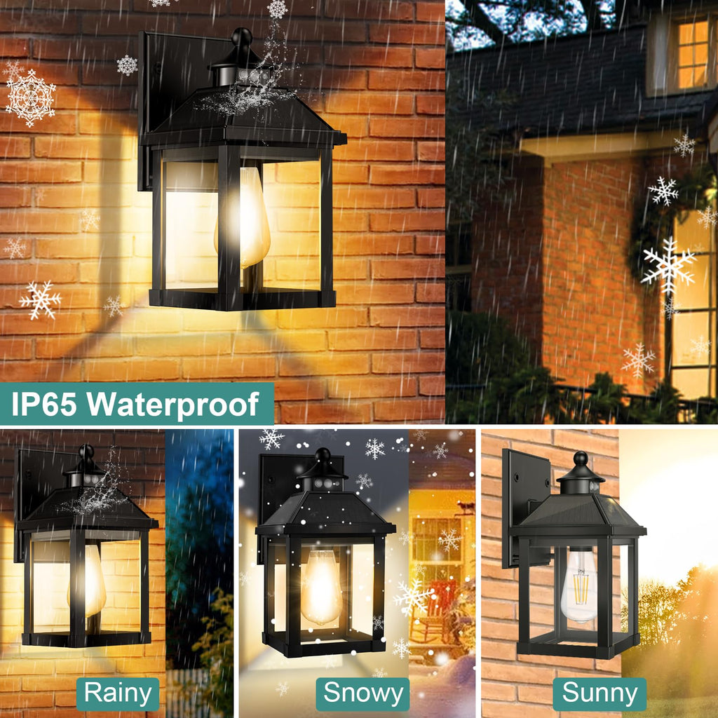Solar Porch Lights Outdoor Dusk to Dawn with Motion Sensor T534