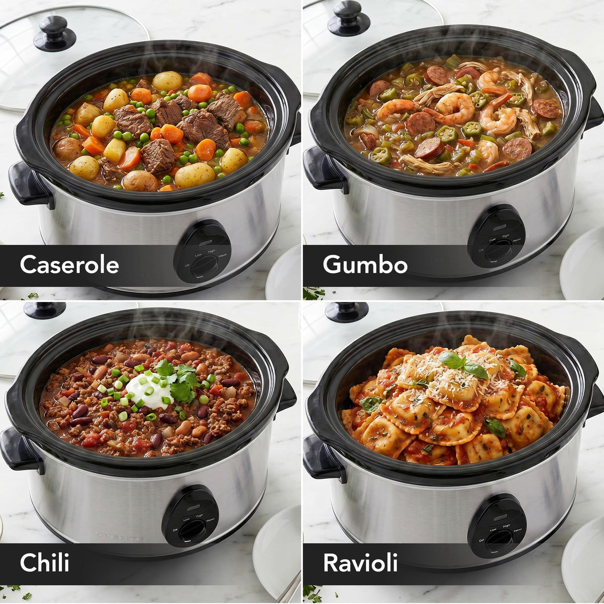 3.7 Qt Electric Slow Cooker P168