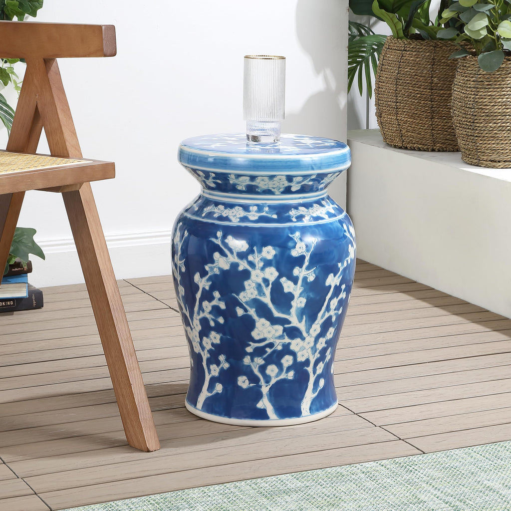Ceramic Garden Stool 18" Side Table A16312