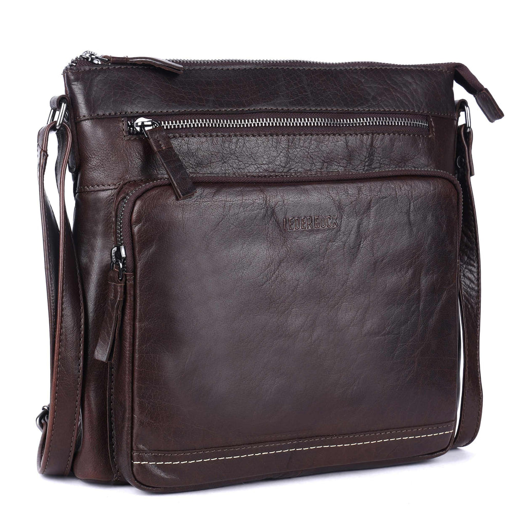 Extra-Large Genuine Leather Crossbody Purse I8678