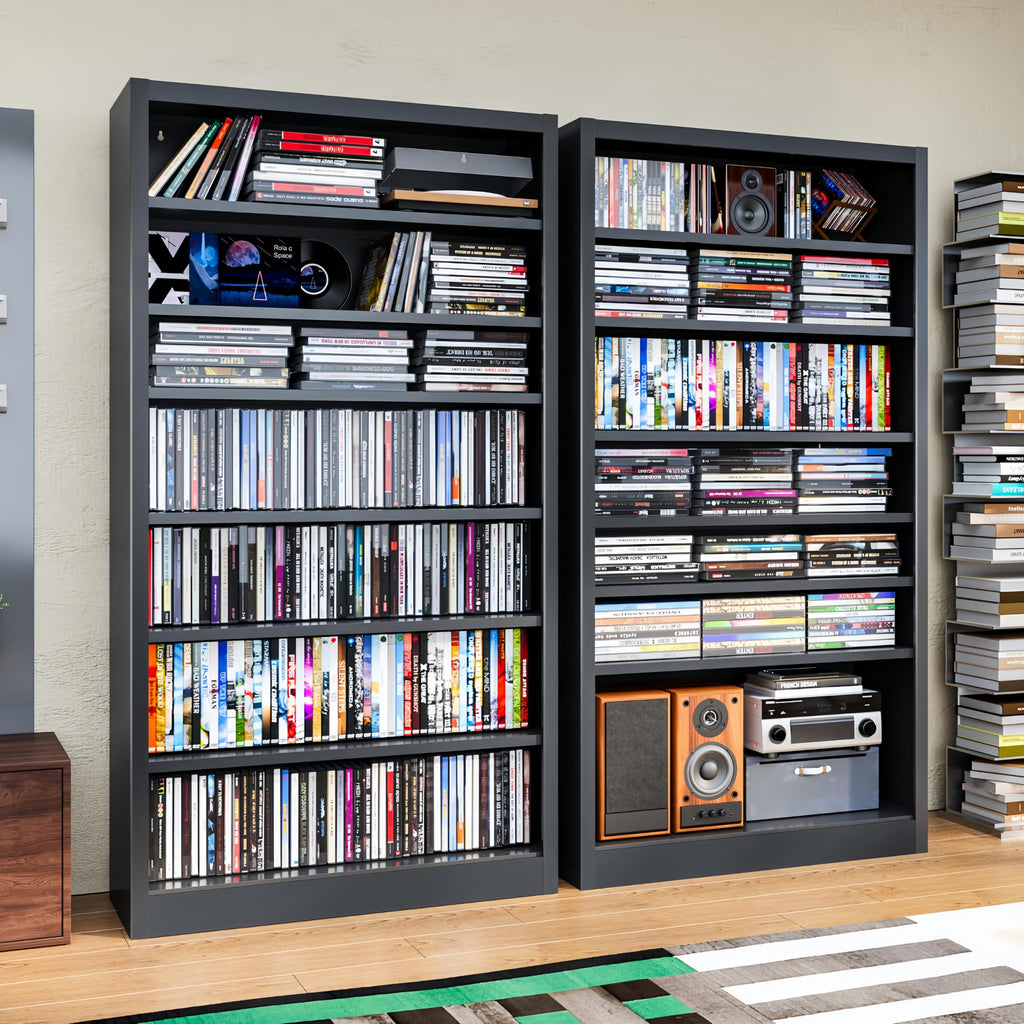 7 Tier Metal Media Storage Cabinet with Adjustable Shelves J5591